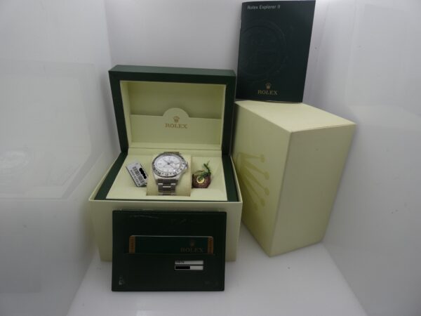 Rolex Explorer II 3186 N.O.S. RRR Random 16570 FULL SET Garanzia Italia NO HOLES Acciaio Anno 2012