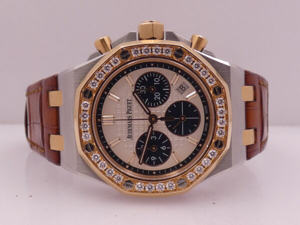 Cronografo Audemars Piguet Royal Oak Offshore Diamonds With EXTRACT 18Kt Rose Gold&Steel TOP Special Edition Year 2017