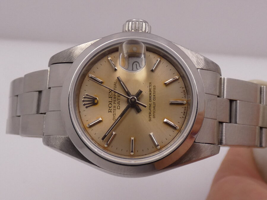 Rolex Oyster Perpetual Lady Date 69160 BOX&PAPERS Anno 1991 Automatico Acciaio Braccialato - immagine 5
