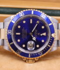 Rolex Submariner Date 16613 Purple Dial Acciaio&Oro 18Kt Anno 1991 With BOX Automatico - immagine 5