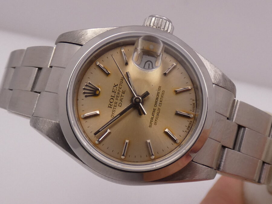 Rolex Oyster Perpetual Lady Date 69160 BOX&PAPERS Anno 1991 Automatico Acciaio Braccialato - immagine 6