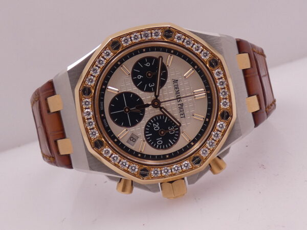 Cronografo Audemars Piguet Royal Oak Offshore Diamonds With EXTRACT 18Kt Rose Gold&Steel TOP Special Edition Year 2017