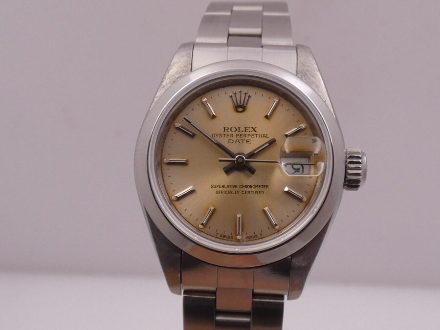Rolex Oyster Perpetual Lady Date 69160 BOX&PAPERS Anno 1991 Automatico Acciaio Braccialato - immagine 9