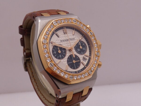 Cronografo Audemars Piguet Royal Oak Offshore Diamonds With EXTRACT 18Kt Rose Gold&Steel TOP Special Edition Year 2017