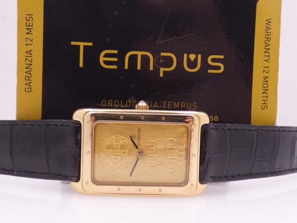 Corum Union Bank Of Switzerland Ingot 10Gr N.O.S. FULL SET Oro Massiccio 18Kt 999,9 Anno 1992 Carica Manuale