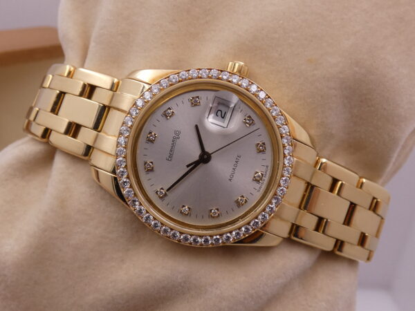 Eberhard Aquadate PearlMaster Lady Oro 18Kt & Diamanti BOX&PAPERS TOP CONDITION Anno 1998