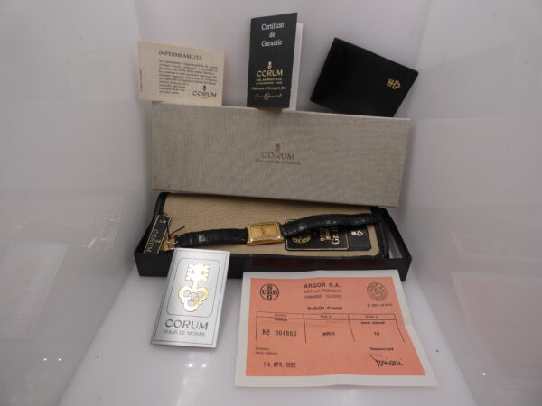 Corum Union Bank Of Switzerland Ingot 10Gr N.O.S. FULL SET Oro Massiccio 18Kt 999,9 Anno 1992 Carica Manuale