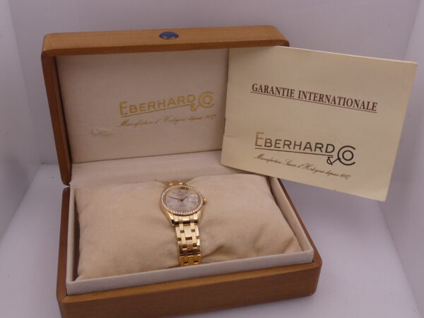 Eberhard Aquadate PearlMaster Lady Oro 18Kt & Diamanti BOX&PAPERS TOP CONDITION Anno 1998