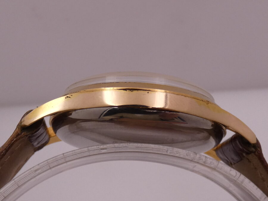 Lanco Bicompax Chronograph 37mm Honey Comb Dial ANNI 1950's Laminato Oro Rosa 10Kt Lemania 1275 Manuale - immagine 12
