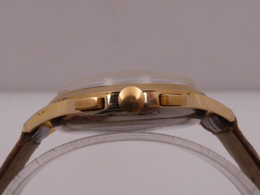 Lanco Bicompax Chronograph 37mm Honey Comb Dial ANNI 1950's Laminato Oro Rosa 10Kt Lemania 1275 Manuale - immagine 13