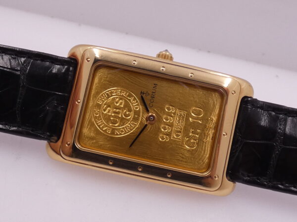 Corum Union Bank Of Switzerland Ingot 10Gr N.O.S. FULL SET Oro Massiccio 18Kt 999,9 Anno 1992 Carica Manuale