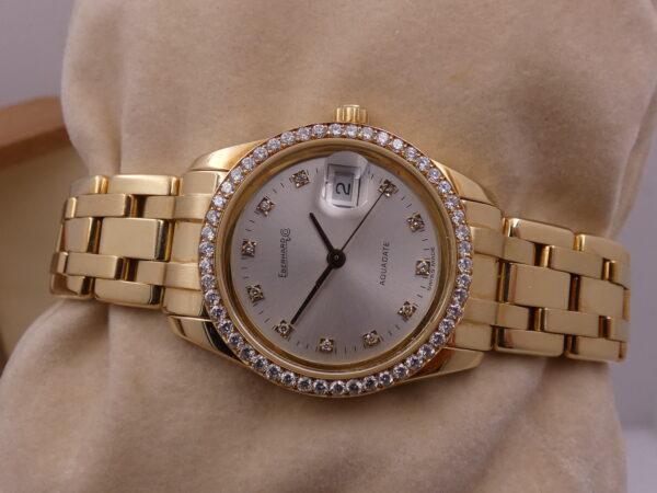 Eberhard Aquadate PearlMaster Lady Oro 18Kt & Diamanti BOX&PAPERS TOP CONDITION Anno 1998