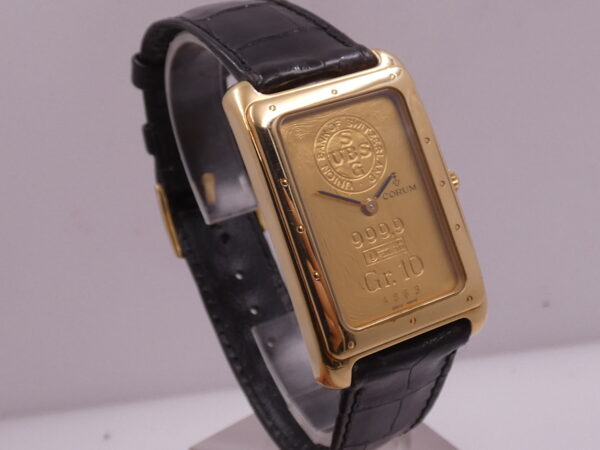 Corum Union Bank Of Switzerland Ingot 10Gr N.O.S. FULL SET Oro Massiccio 18Kt 999,9 Anno 1992 Carica Manuale