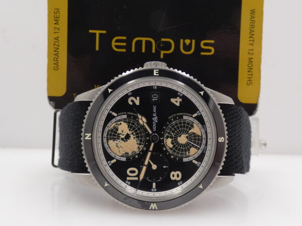 Montblanc 1858 Geosphere UTC 117837 NEW BOX PAPERS & STICKERS Steel Never Worn December 2024