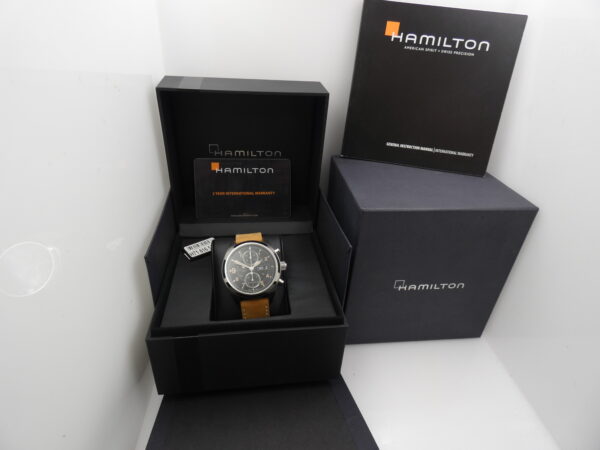 Hamilton Khaki Field Day Date Cronografo NUOVO Anno 2023 BOX&PAPERS Automatico Acciaio
