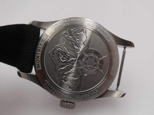 Montblanc 1858 Geosphere UTC 117837 NEW BOX PAPERS & STICKERS Steel Never Worn December 2024