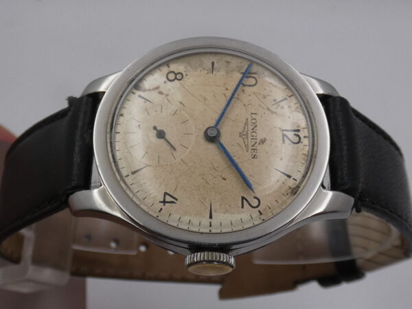 Longines Calatrava ANNO 1937 Acciaio Carica Manuale Orologio Vintage