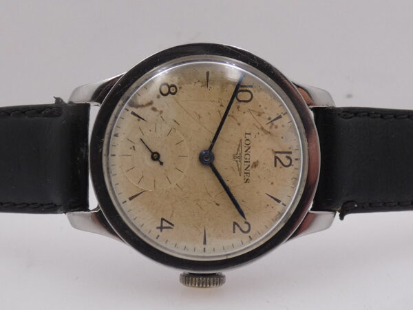 Longines Calatrava ANNO 1937 Acciaio Carica Manuale Orologio Vintage