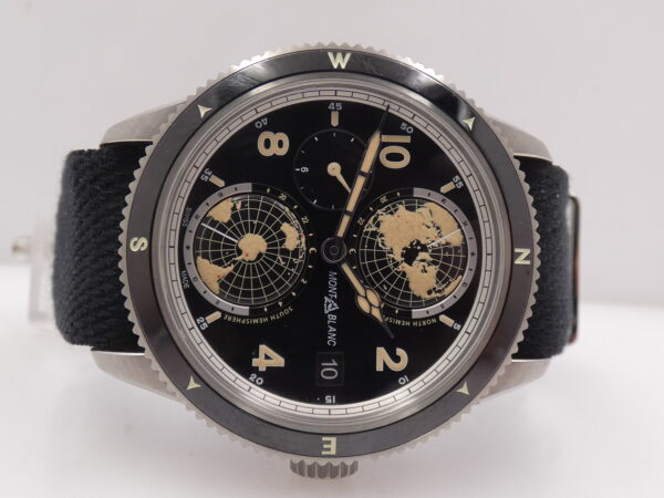 Montblanc 1858 Geosphere UTC 117837 NEW BOX PAPERS & STICKERS Steel Never Worn December 2024