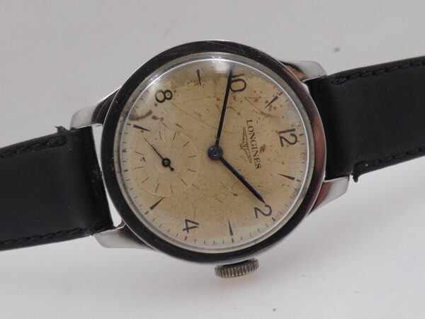 Longines Calatrava ANNO 1937 Acciaio Carica Manuale Orologio Vintage
