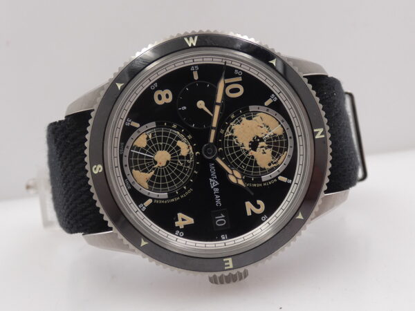 Montblanc 1858 Geosphere UTC 117837 NEW BOX PAPERS & STICKERS Steel Never Worn December 2024