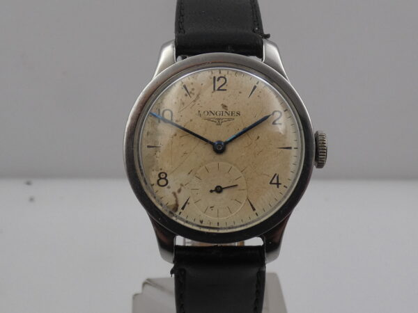 Longines Calatrava ANNO 1937 Acciaio Carica Manuale Orologio Vintage