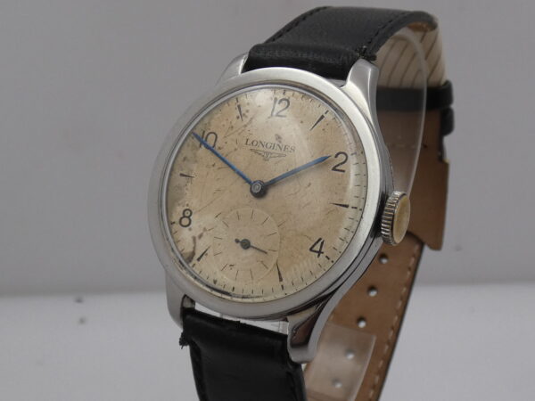 Longines Calatrava ANNO 1937 Acciaio Carica Manuale Orologio Vintage