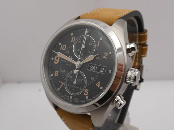 Hamilton Khaki Field Day Date Cronografo NUOVO Anno 2023 BOX&PAPERS Automatico Acciaio