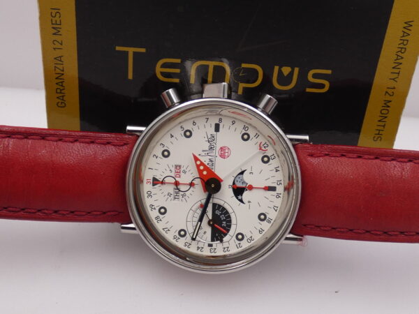 Cronografo Alain Silberstein Krono 2 Bauhaus Triple Date Moonphases Automatico Limited Edition Acciaio ANNI '90s