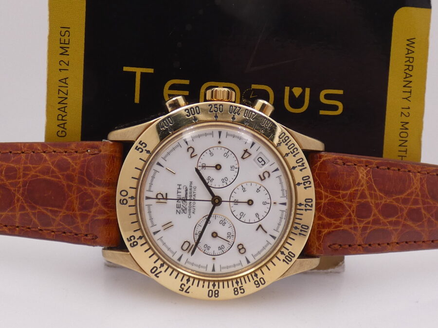 Cronografo Zenith El Primero 06.0050.400 Oro Massiccio 18Kt With BOX Automatico ANNI '90s - immagine 2