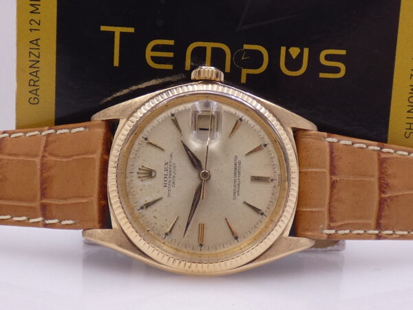 Rolex Datejust 36 Rare 1601 Oro Massiccio 18Kt Original Dial Leaf Hands ANNI'60 JUST SERVICED Automatico