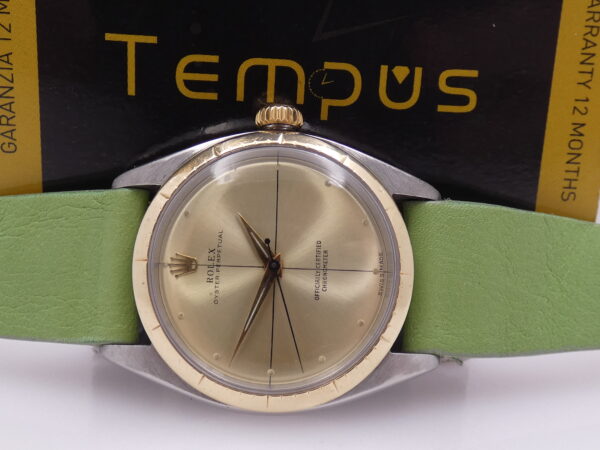 Rolex Oyster Perpetual 34 ZEPHYR 6582 Automatico Acciaio&Oro 18Kt JUST SERVICED Anno 1959 Vintage