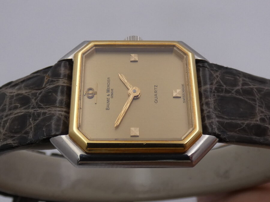 Baume & Mercier Octagon Lady N.O.S. B4859 Acciaio & Oro 18Kt New Old Stock Anni 80's With BOX