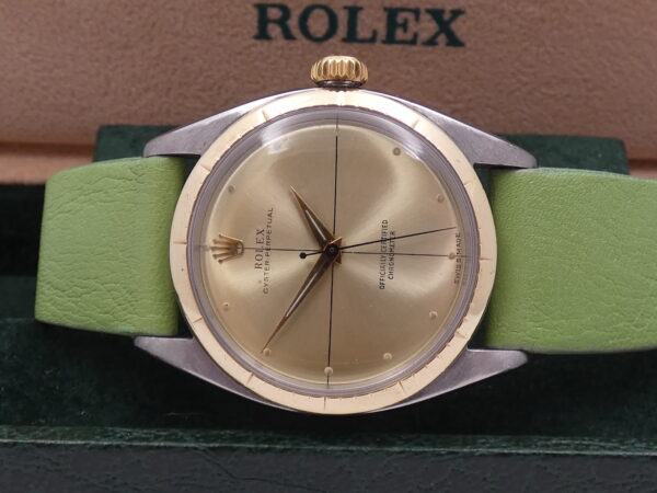 Rolex Oyster Perpetual 34 ZEPHYR 6582 Automatico Acciaio&Oro 18Kt JUST SERVICED Anno 1959 Vintage