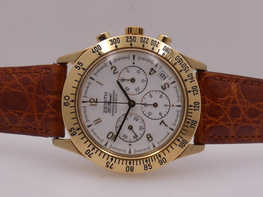 Cronografo Zenith El Primero 06.0050.400 Oro Massiccio 18Kt With BOX Automatico ANNI '90s - immagine 4