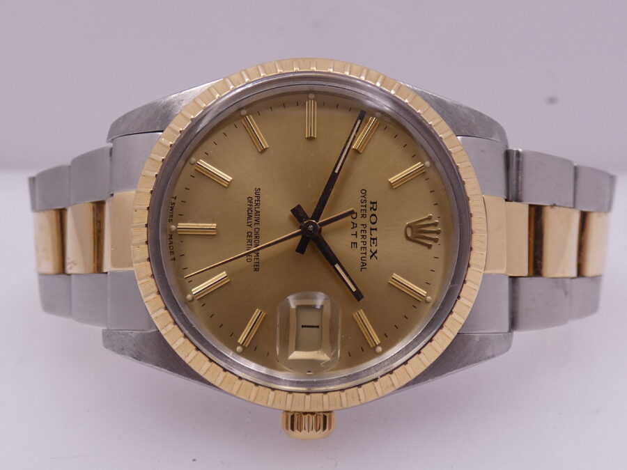 Rolex Oyster Perpetual Date 15053 Acciaio & Oro 18 Kt ANNO 1986 Automatico - immagine 4