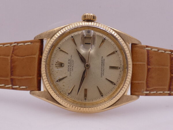 Rolex Datejust 36 Rare 1601 Oro Massiccio 18Kt Original Dial Leaf Hands ANNI'60 JUST SERVICED Automatico