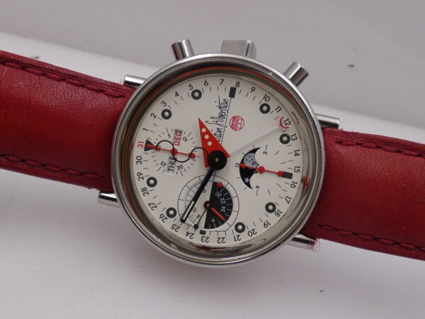 Cronografo Alain Silberstein Krono 2 Bauhaus Triple Date Moonphases Automatico Limited Edition Acciaio ANNI '90s