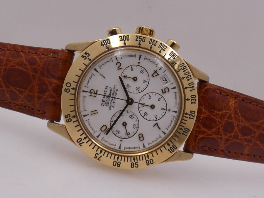 Cronografo Zenith El Primero 06.0050.400 Oro Massiccio 18Kt With BOX Automatico ANNI '90s - immagine 5