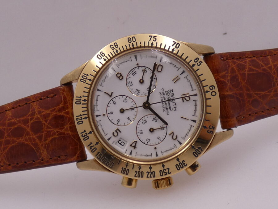 Cronografo Zenith El Primero 06.0050.400 Oro Massiccio 18Kt With BOX Automatico ANNI '90s - immagine 6