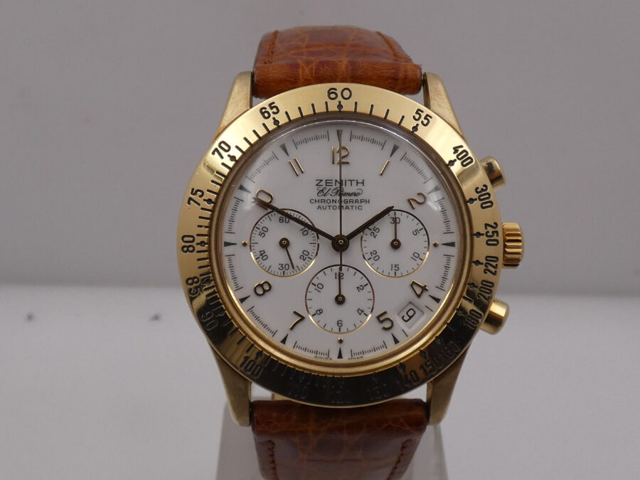 Cronografo Zenith El Primero 06.0050.400 Oro Massiccio 18Kt With BOX Automatico ANNI '90s - immagine 7