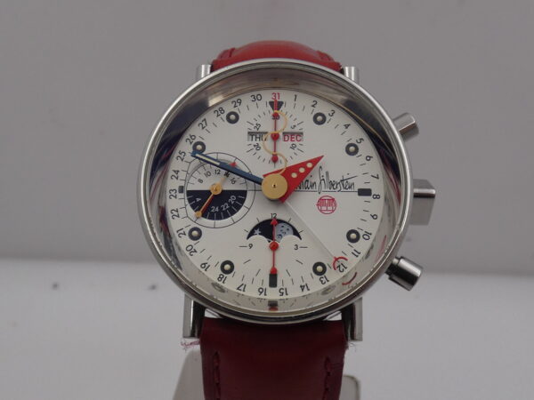 Cronografo Alain Silberstein Krono 2 Bauhaus Triple Date Moonphases Automatico Limited Edition Acciaio ANNI '90s