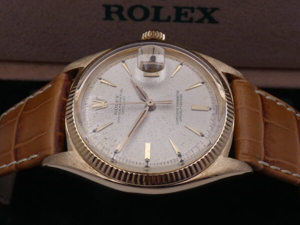 Rolex Datejust 36 Rare 1601 Oro Massiccio 18Kt Original Dial Leaf Hands ANNI'60 JUST SERVICED Automatico