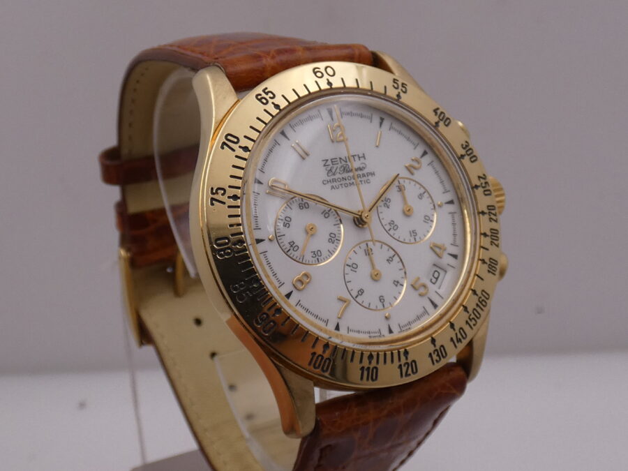 Cronografo Zenith El Primero 06.0050.400 Oro Massiccio 18Kt With BOX Automatico ANNI '90s - immagine 9