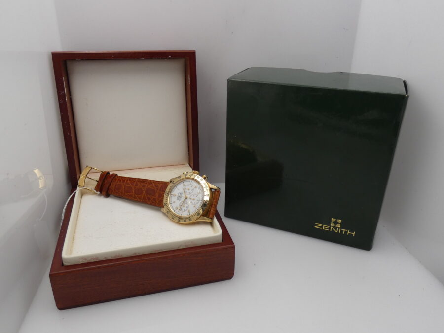 Cronografo Zenith El Primero 06.0050.400 Oro Massiccio 18Kt With BOX Automatico ANNI '90s - immagine 10