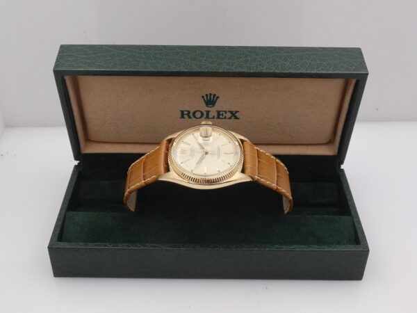 Rolex Datejust 36 Rare 1601 Oro Massiccio 18Kt Original Dial Leaf Hands ANNI'60 JUST SERVICED Automatico