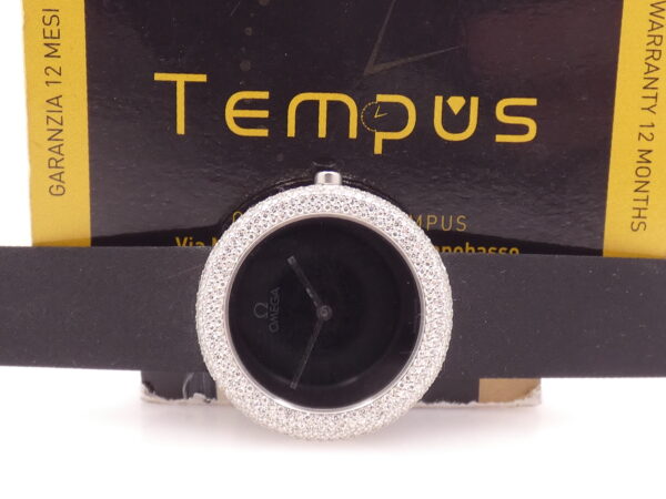 Omega Art Collection Oro Bianco 18KT 1.55ct FULL DIAMONDS N.O.S.BOX&PAPERS Anno 1986