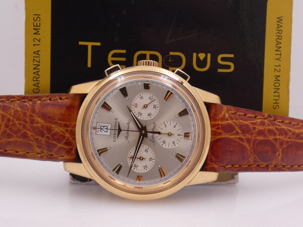 Longines Cronografo Conquest Heritage AUTOMATICO N.O.S. Oro Rosa 18Kt BOX&PAPERS L1.641.8