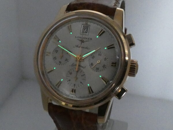 Longines Cronografo Conquest Heritage AUTOMATICO N.O.S. Oro Rosa 18Kt BOX&PAPERS L1.641.8