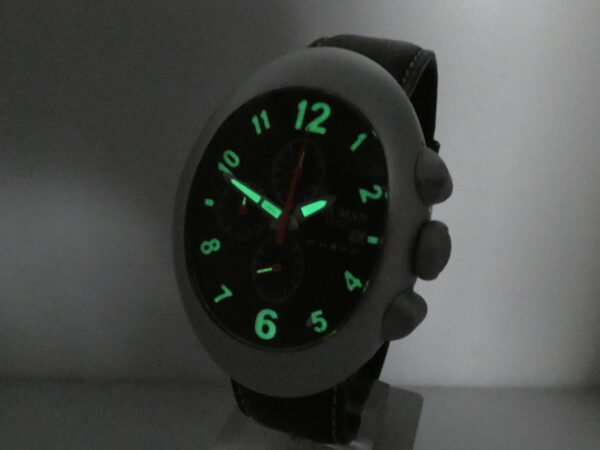 Locman Nuovo Cronografo MAI INDOSSATO Alluminio BOX&PAPERS Anni 2000's